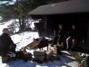 Grillpaus i vindskyddet